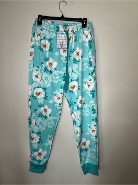 LuLaRoe Jax Teal Floral Jogger Sweatpants